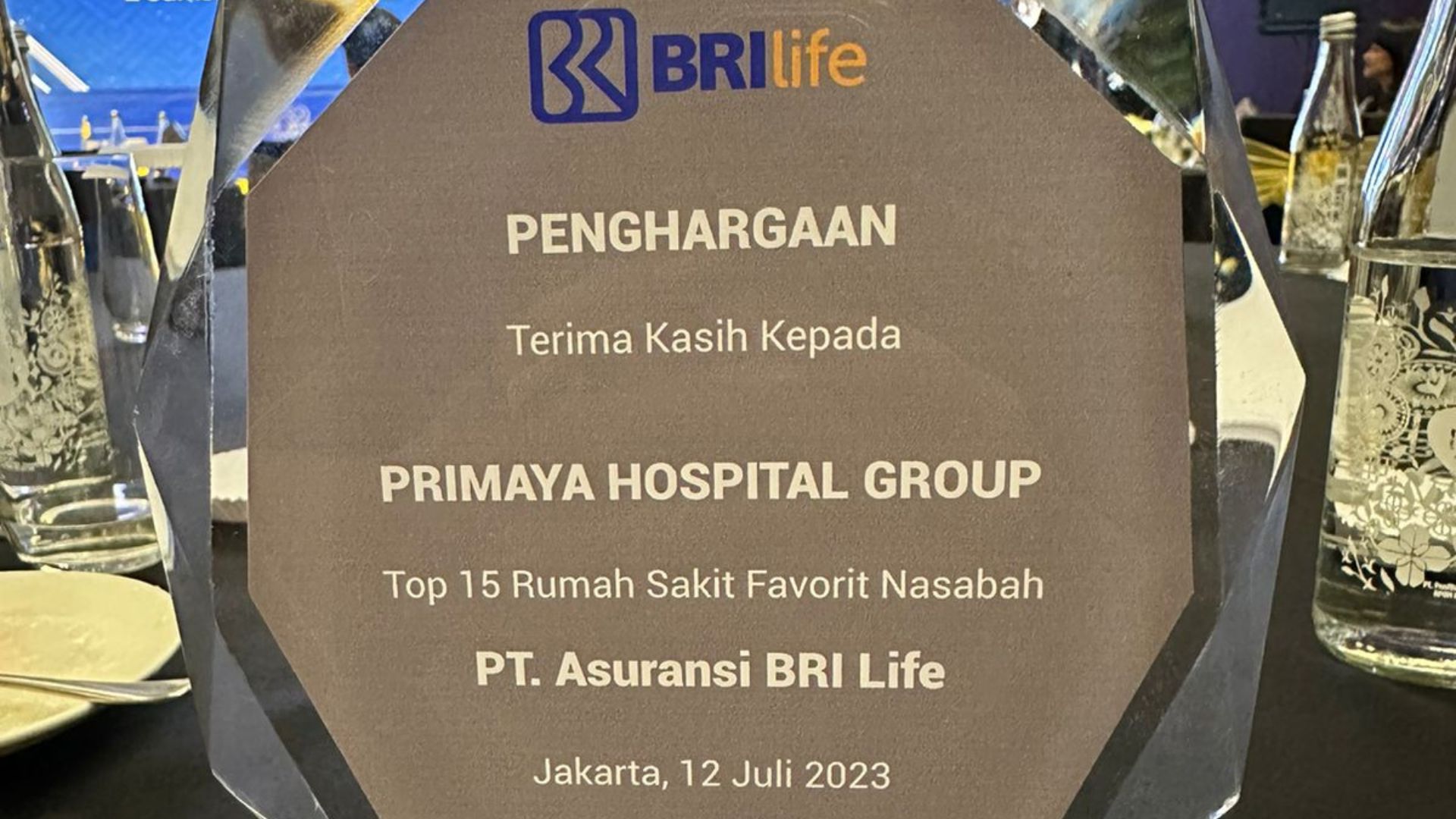 Penghargaan BRI Life Top 15 Rumah Sakit Favorit Nasabah